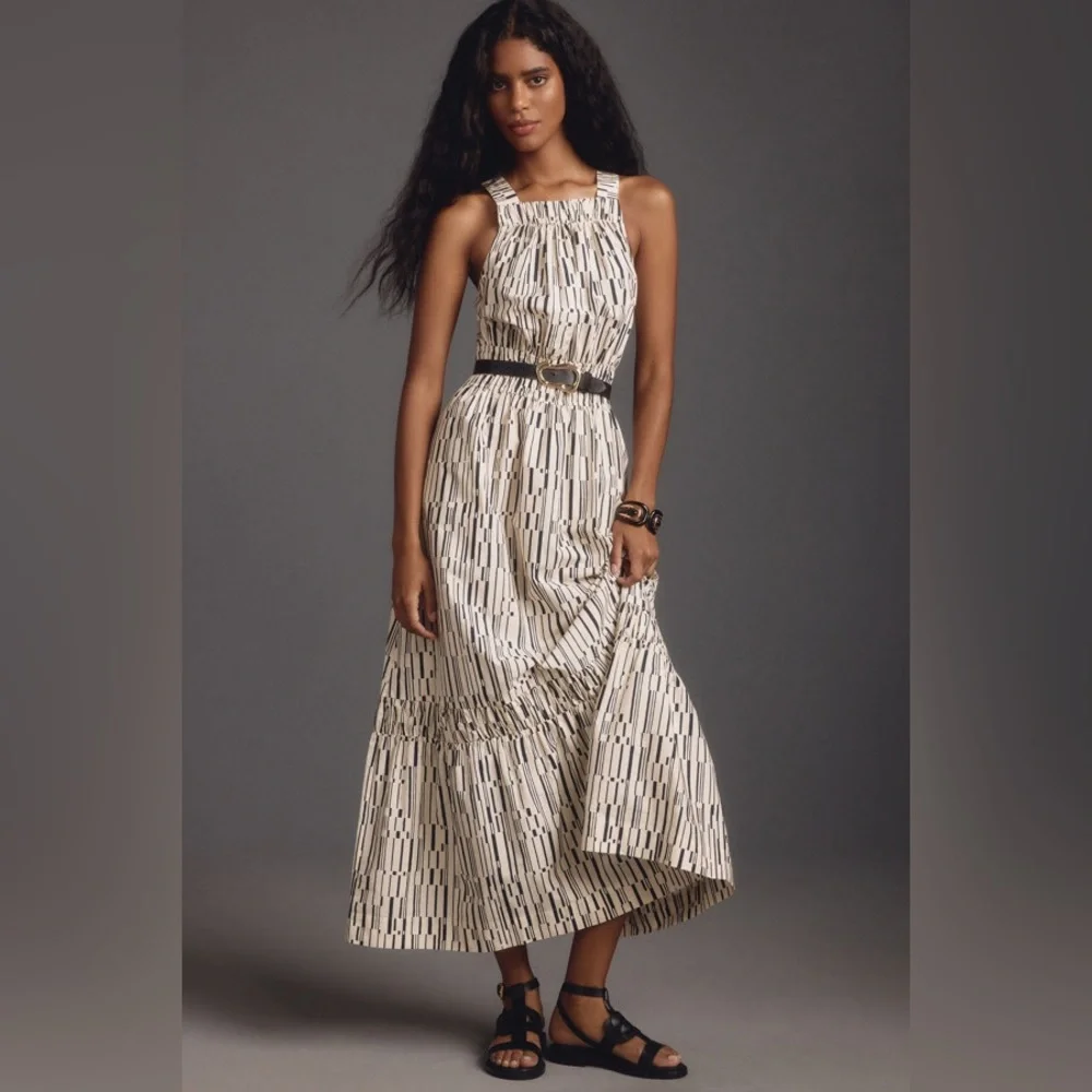 The Somerset Maxi Dress: Poplin Halter Edition - Picture 1 of 7